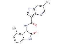 6-methyl-N-(4-methyl-2-oxo-2,3-dihydro-1H-indol-3-yl)pyrazolo[1,5-a]pyrimidine-3-carboxamide