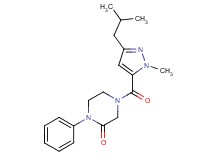 4-[(3-isobutyl-1-methyl-1H-pyrazol-5-yl)carbonyl]-1-phenyl-2-piperazinone