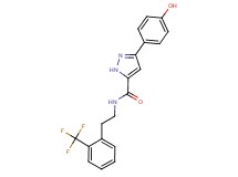 3-(4-hydroxyphenyl)-N-{2-[2-(trifluoromethyl)phenyl]ethyl}-1H-pyrazole-5-carboxamide