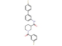 1-(3-fluorobenzoyl)-N-(4'-fluoro-3-biphenylyl)-3-piperidinecarboxamide