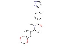 N-[1-(2,3-dihydro-1,4-benzodioxin-6-yl)ethyl]-N-methyl-4-(1H-pyrazol-3-yl)benzamide