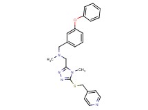 N-methyl-1-{4-methyl-5-[(4-pyridinylmethyl)thio]-4H-1,2,4-triazol-3-yl}-N-(3-phenoxybenzyl)methanamine