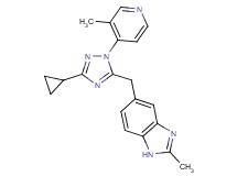 5-{[3-cyclopropyl-1-(3-methylpyridin-4-yl)-1H-1,2,4-triazol-5-yl]methyl}-2-methyl-1H-benzimidazole