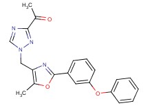 1-(1-{[5-methyl-2-(3-phenoxyphenyl)-1,3-oxazol-4-yl]methyl}-1H-1,2,4-triazol-3-yl)ethanone
