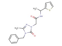 2-(4-benzyl-3-methyl-5-oxo-4,5-dihydro-1H-1,2,4-triazol-1-yl)-N-[1-(2-thienyl)ethyl]acetamide
