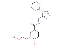 N-[(4-cyclohexyl-4H-1,2,4-triazol-3-yl)methyl]-1-(2-methoxyethyl)-6-oxo-3-piperidinecarboxamide