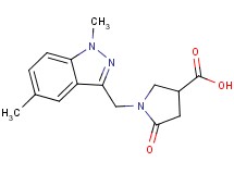 1-[(1,5-dimethyl-1H-indazol-3-yl)methyl]-5-oxopyrrolidine-3-carboxylic acid