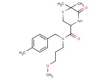 N-(3-methoxypropyl)-6,6-dimethyl-N-(4-methylbenzyl)-5-oxothiomorpholine-3-carboxamide