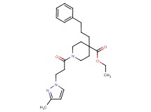 ethyl 1-[3-(3-methyl-1H-pyrazol-1-yl)propanoyl]-4-(3-phenylpropyl)-4-piperidinecarboxylate