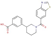3-[1-(1,3-benzothiazol-6-ylcarbonyl)piperidin-3-yl]benzoic acid