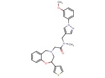 N-{[1-(3-methoxyphenyl)-1H-pyrazol-4-yl]methyl}-N-methyl-2-[2-(3-thienyl)-2,3-dihydro-1,4-benzoxazepin-4(5H)-yl]acetamide