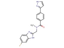 N-[(6-fluoro-1H-benzimidazol-2-yl)methyl]-N-methyl-4-(1H-pyrazol-3-yl)benzamide