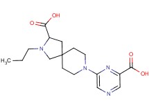 8-(6-carboxy-2-pyrazinyl)-2-propyl-2,8-diazaspiro[4.5]decane-3-carboxylic acid