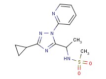N-[1-(3-cyclopropyl-1-pyridin-2-yl-1H-1,2,4-triazol-5-yl)ethyl]methanesulfonamide