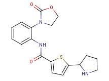 N-[2-(2-oxo-1,3-oxazolidin-3-yl)phenyl]-5-(2-pyrrolidinyl)-2-thiophenecarboxamide trifluoroacetate