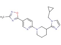 2-{3-[1-(cyclopropylmethyl)-1H-imidazol-2-yl]-1-piperidinyl}-5-(3-methyl-1,2,4-oxadiazol-5-yl)pyridine
