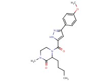 3-butyl-4-{[3-(4-methoxyphenyl)-1H-pyrazol-5-yl]carbonyl}-1-methyl-2-piperazinone