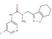 N'-(5-fluoropyridin-3-yl)-N-methyl-N-(4,5,6,7-tetrahydro-1,2-benzisoxazol-3-ylmethyl)urea
