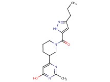 2-methyl-6-{1-[(3-propyl-1H-pyrazol-5-yl)carbonyl]-3-piperidinyl}-4-pyrimidinol