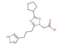 {3-cyclopentyl-5-[3-(1H-pyrazol-4-yl)propyl]-1H-1,2,4-triazol-1-yl}acetic acid