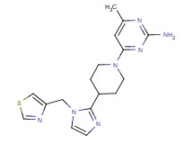 4-methyl-6-{4-[1-(1,3-thiazol-4-ylmethyl)-1H-imidazol-2-yl]-1-piperidinyl}-2-pyrimidinamine