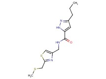 N-({2-[(methylthio)methyl]-1,3-thiazol-4-yl}methyl)-3-propyl-1H-pyrazole-5-carboxamide