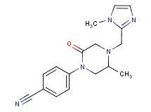 4-{5-methyl-4-[(1-methyl-1H-imidazol-2-yl)methyl]-2-oxo-1-piperazinyl}benzonitrile