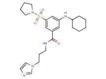 3-(cyclohexylamino)-N-[3-(1H-imidazol-1-yl)propyl]-5-(1-pyrrolidinylsulfonyl)benzamide