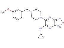 N-cyclopropyl-6-[4-(3-methoxybenzyl)-1-piperazinyl][1,2,5]oxadiazolo[3,4-b]pyrazin-5-amine