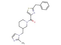 1-[(2-benzyl-1,3-thiazol-4-yl)carbonyl]-3-[(2-methyl-1H-imidazol-1-yl)methyl]piperidine