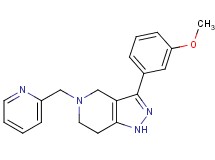 3-(3-methoxyphenyl)-5-(2-pyridinylmethyl)-4,5,6,7-tetrahydro-1H-pyrazolo[4,3-c]pyridine
