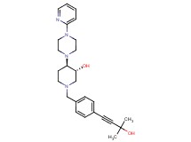 (3R*,4R*)-1-[4-(3-hydroxy-3-methyl-1-butyn-1-yl)benzyl]-4-[4-(2-pyridinyl)-1-piperazinyl]-3-piperidinol