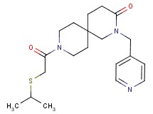 9-[(isopropylthio)acetyl]-2-(pyridin-4-ylmethyl)-2,9-diazaspiro[5.5]undecan-3-one