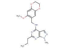N-[(7-methoxy-2,3-dihydro-1,4-benzodioxin-6-yl)methyl]-1-methyl-6-propyl-1H-pyrazolo[3,4-d]pyrimidin-4-amine