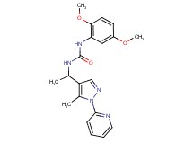 N-(2,5-dimethoxyphenyl)-N'-{1-[5-methyl-1-(2-pyridinyl)-1H-pyrazol-4-yl]ethyl}urea