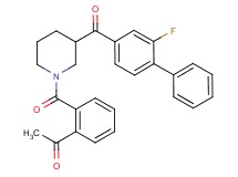 1-[2-({3-[(2-fluoro-4-biphenylyl)carbonyl]-1-piperidinyl}carbonyl)phenyl]ethanone