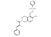 N-({7-[(2Z)-2-fluoro-3-phenyl-2-propenoyl]-3-methyl-5,6,7,8-tetrahydro-2,7-naphthyridin-4-yl}methyl)-3-thiophenesulfonamide