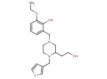 2-ethoxy-6-{[3-(2-hydroxyethyl)-4-(3-thienylmethyl)-1-piperazinyl]methyl}phenol