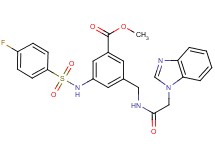 methyl 3-{[(1H-benzimidazol-1-ylacetyl)amino]methyl}-5-{[(4-fluorophenyl)sulfonyl]amino}benzoate