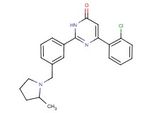 6-(2-chlorophenyl)-2-{3-[(2-methyl-1-pyrrolidinyl)methyl]phenyl}-4(3H)-pyrimidinone trifluoroacetate