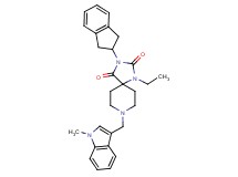 3-(2,3-dihydro-1H-inden-2-yl)-1-ethyl-8-[(1-methyl-1H-indol-3-yl)methyl]-1,3,8-triazaspiro[4.5]decane-2,4-dione