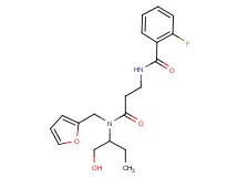 2-fluoro-N-(3-{(2-furylmethyl)[1-(hydroxymethyl)propyl]amino}-3-oxopropyl)benzamide