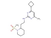 4-cyclobutyl-6-methyl-N-{2-[1-(methylsulfonyl)piperidin-2-yl]ethyl}pyrimidin-2-amine