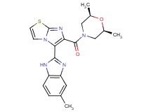 2-(6-{[(2R*,6S*)-2,6-dimethylmorpholin-4-yl]carbonyl}imidazo[2,1-b][1,3]thiazol-5-yl)-5-methyl-1H-benzimidazole