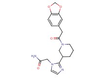 2-{2-[1-(1,3-benzodioxol-5-ylacetyl)piperidin-3-yl]-1H-imidazol-1-yl}acetamide