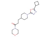 4-{3-[1-(5-cyclobutyl-1,3,4-oxadiazol-2-yl)piperidin-4-yl]propanoyl}morpholine