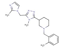 1-(2-methylbenzyl)-3-{4-methyl-5-[(2-methyl-1H-imidazol-1-yl)methyl]-4H-1,2,4-triazol-3-yl}piperidine