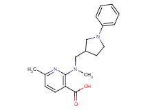 6-methyl-2-{methyl[(1-phenyl-3-pyrrolidinyl)methyl]amino}nicotinic acid