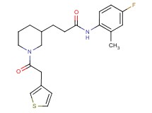 N-(4-fluoro-2-methylphenyl)-3-[1-(3-thienylacetyl)-3-piperidinyl]propanamide