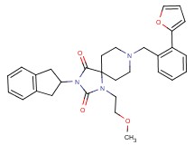 3-(2,3-dihydro-1H-inden-2-yl)-8-[2-(2-furyl)benzyl]-1-(2-methoxyethyl)-1,3,8-triazaspiro[4.5]decane-2,4-dione